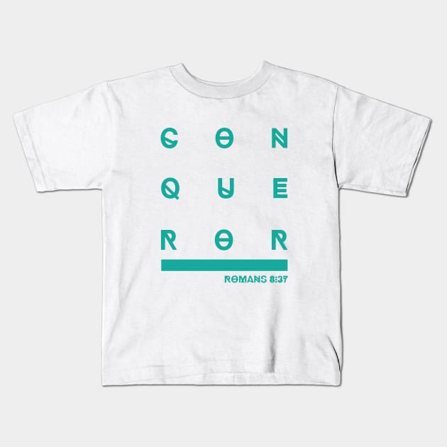 CONQUEROR Kids T-Shirt by worshiptee